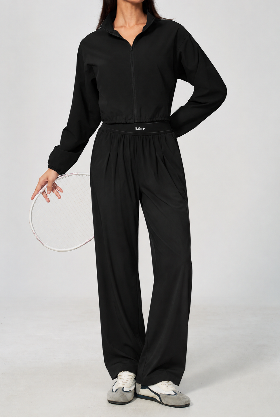 Aeris Cropped Jacket - Black