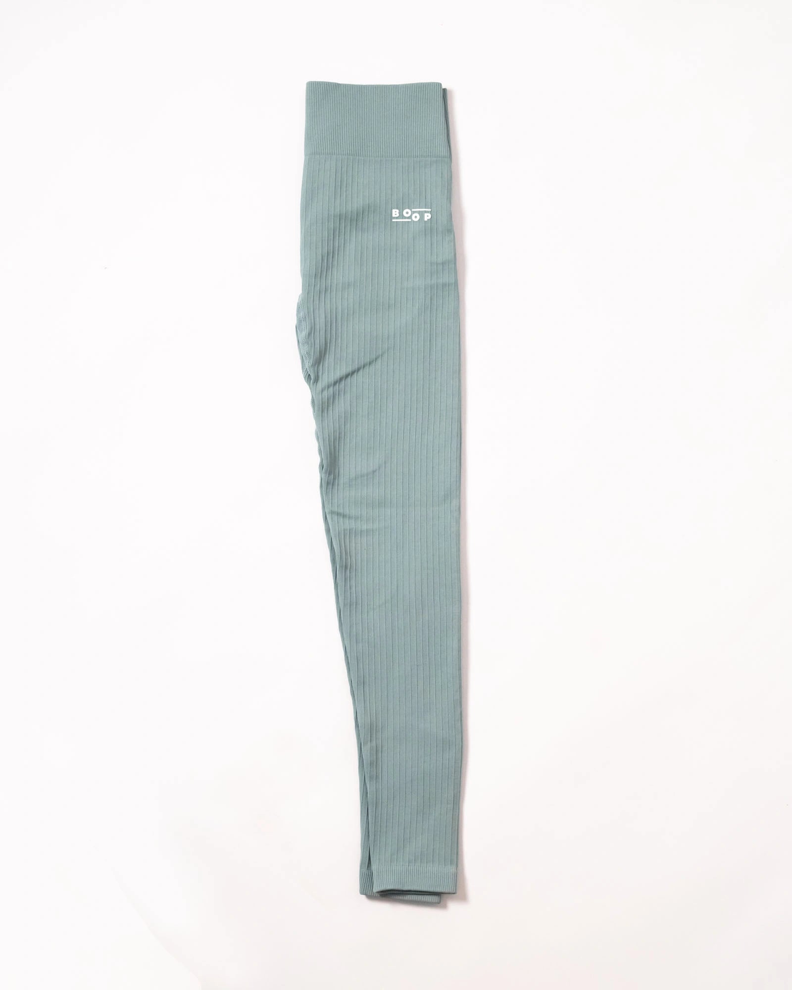 Light blue pants with a boop logo 