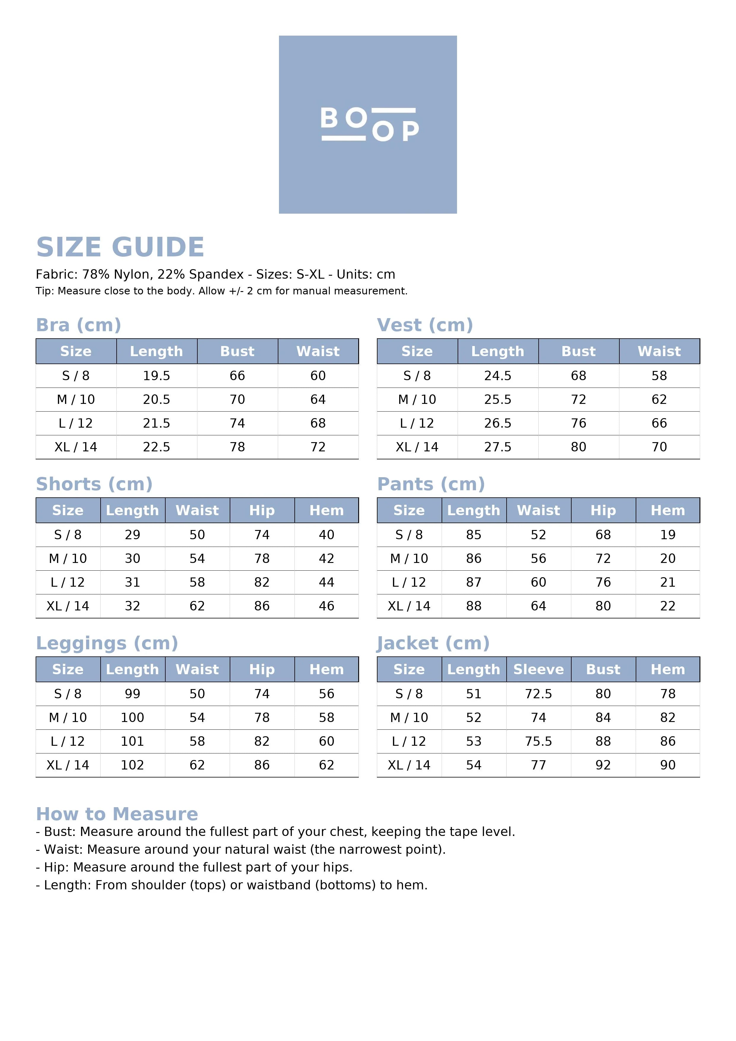 Size Guide